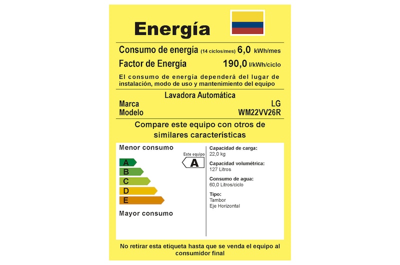 LG Lavadora LG Carga Frontal 22Kg Plata 6 Motion DD™ ThinQ™ , WM22VV26R