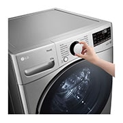 LG Lavadora Carga Frontal, 48lbs/22kg, ThinQ, 6MotionDD, Color VCM Tipo Acero Inox, WM22VV26R