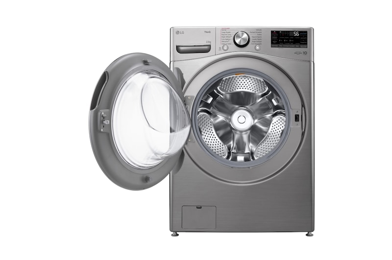 Vista frontal de Lavadora Carga Frontal - 22kg/48lbs - AIDD - Gris - WM22VV2S6BR