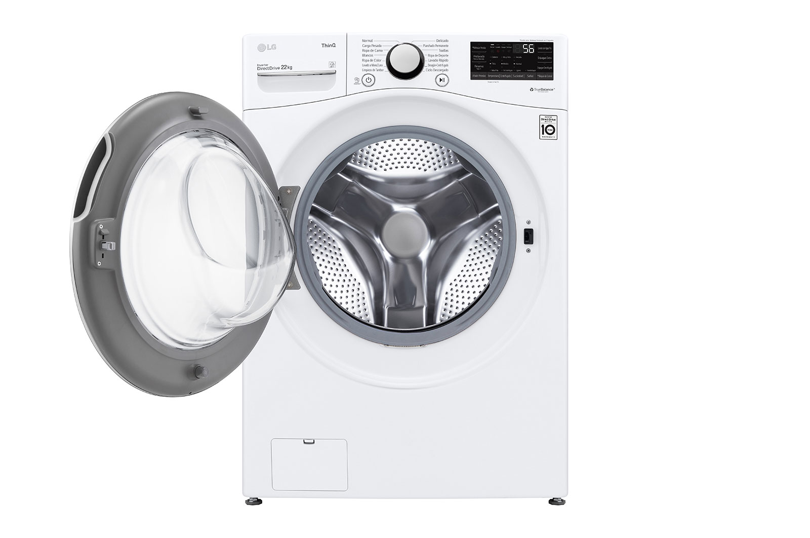 LG Lavadora Carga Frontal, 48lbs/22kg, 6MotionDD, ThinQ, Color Blanco, WM22WV26SR