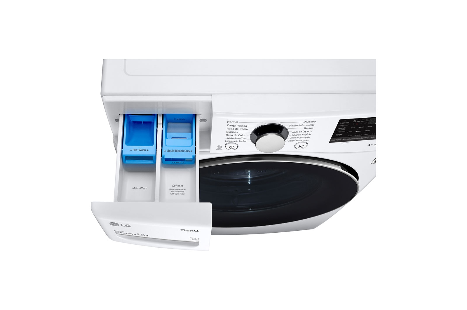 LG Lavadora Carga Frontal, 48lbs/22kg, 6MotionDD, ThinQ, Color Blanco, WM22WV26SR