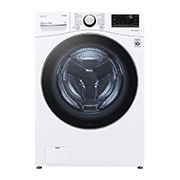 Vista frontal de Lavadora Carga Frontal, 48lbs/22kg, 6MotionDD, ThinQ, Color Blanco WM22WV26SR