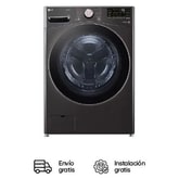 Lavadora Carga Frontal - 25kg/55lbs - AIDD - Negro - WM25BV2S6BR