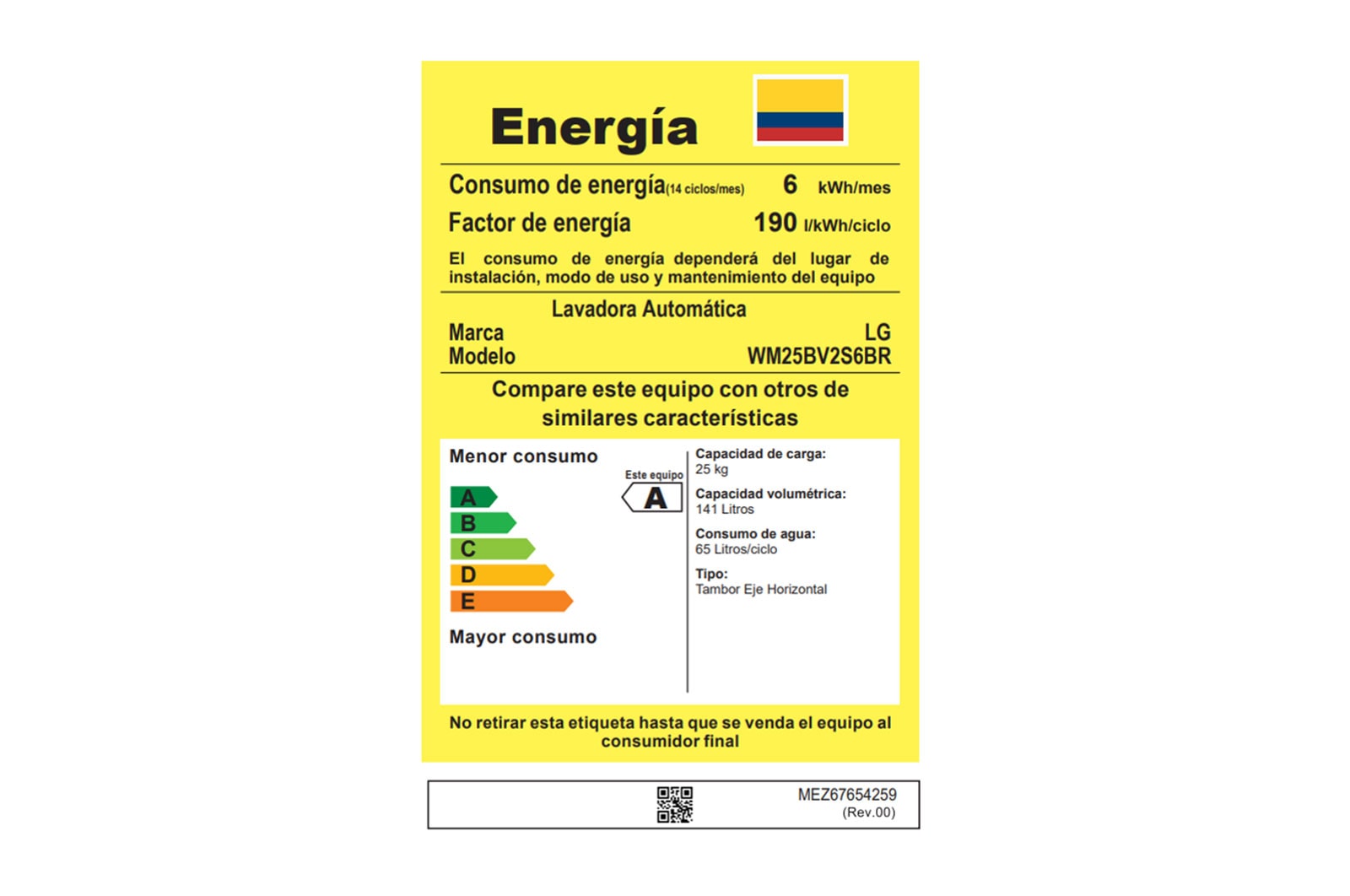 LG Lavadora Carga Frontal - 25kg/55lbs - AIDD - Negro - WM25BV2S6BR, WM25BV2S6BR