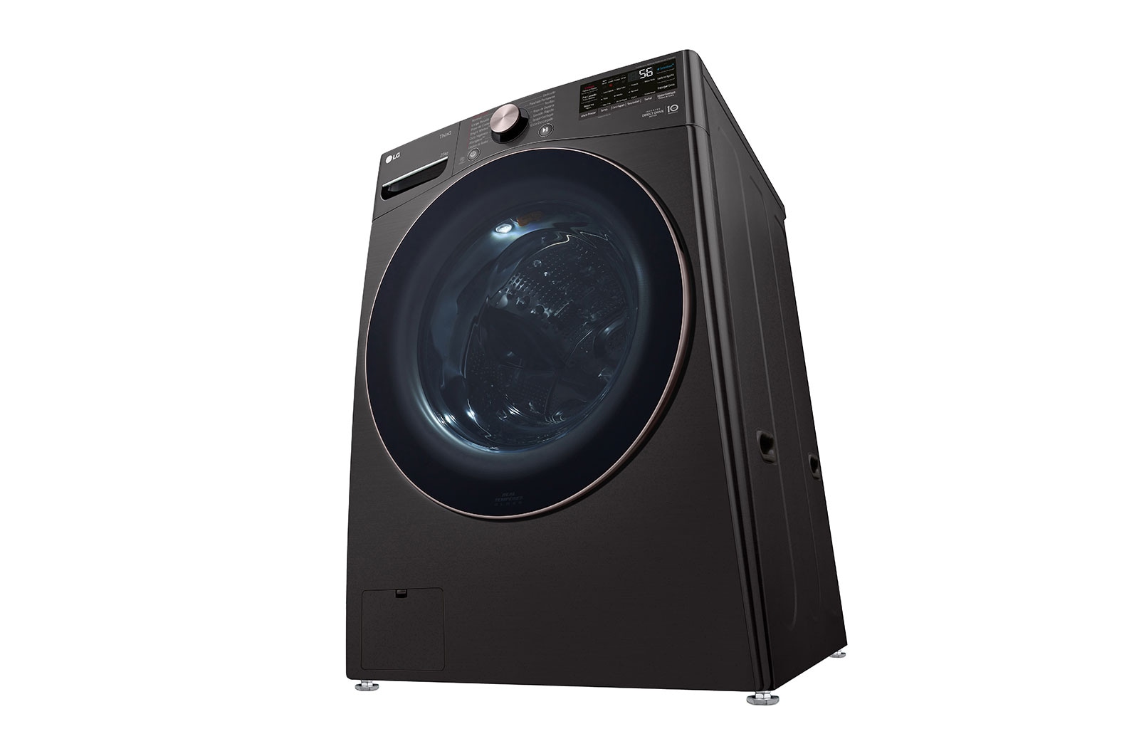 LG Lavadora Carga Frontal - 25kg/55lbs - AIDD - Negro - WM25BV2S6BR, WM25BV2S6BR