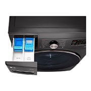 LG Lavadora Carga Frontal - 25kg/55lbs - AIDD - Negro - WM25BV2S6BR, WM25BV2S6BR