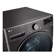 LG Lavadora Carga Frontal - 25kg/55lbs - AIDD - Negro - WM25BV2S6BR, WM25BV2S6BR