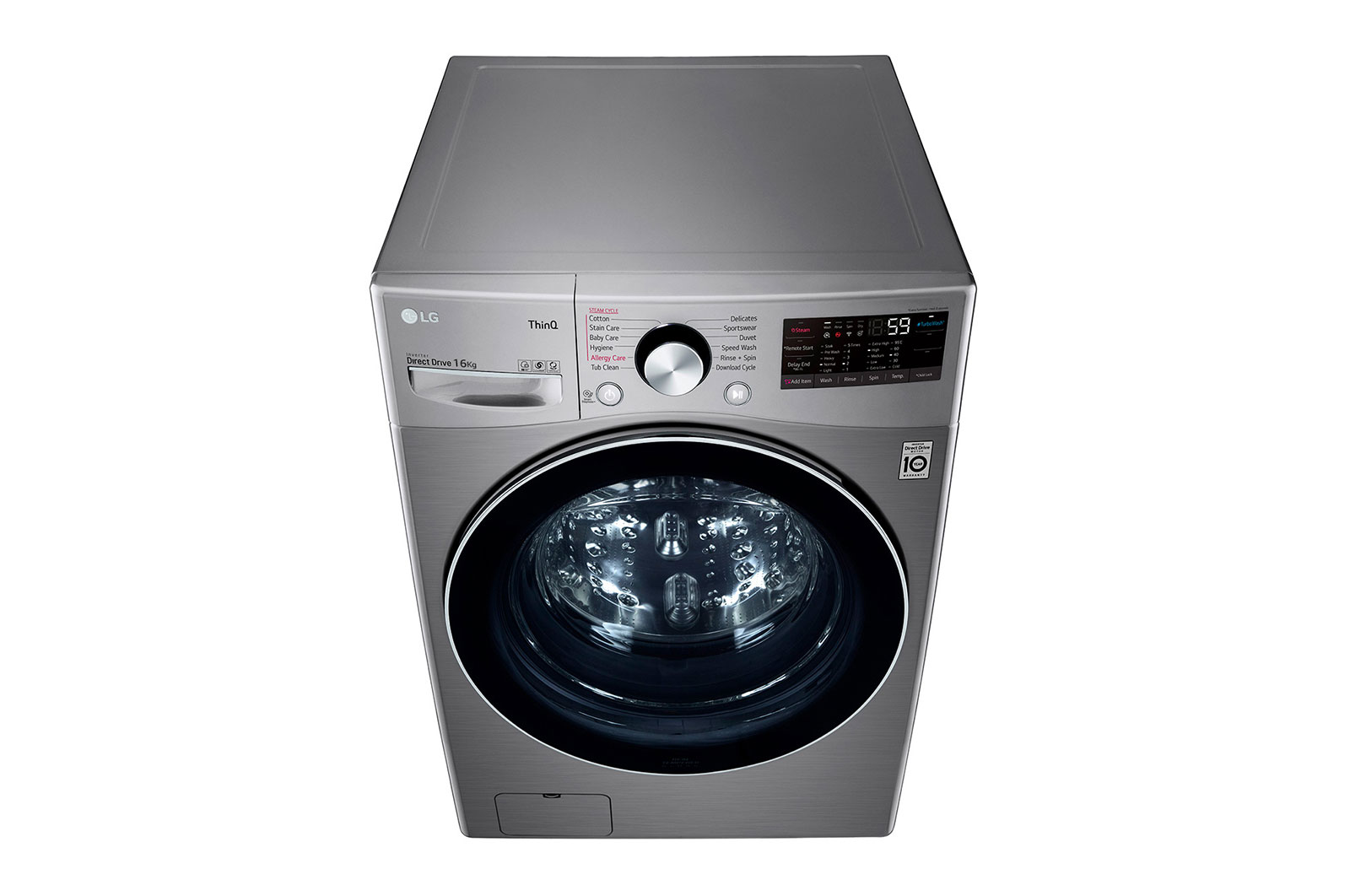 LG Lavadora Carga Frontal (16kg/35lbs) con Tecnología AI DD™ & TurboWash™ Color Silver, WO16EG2S6