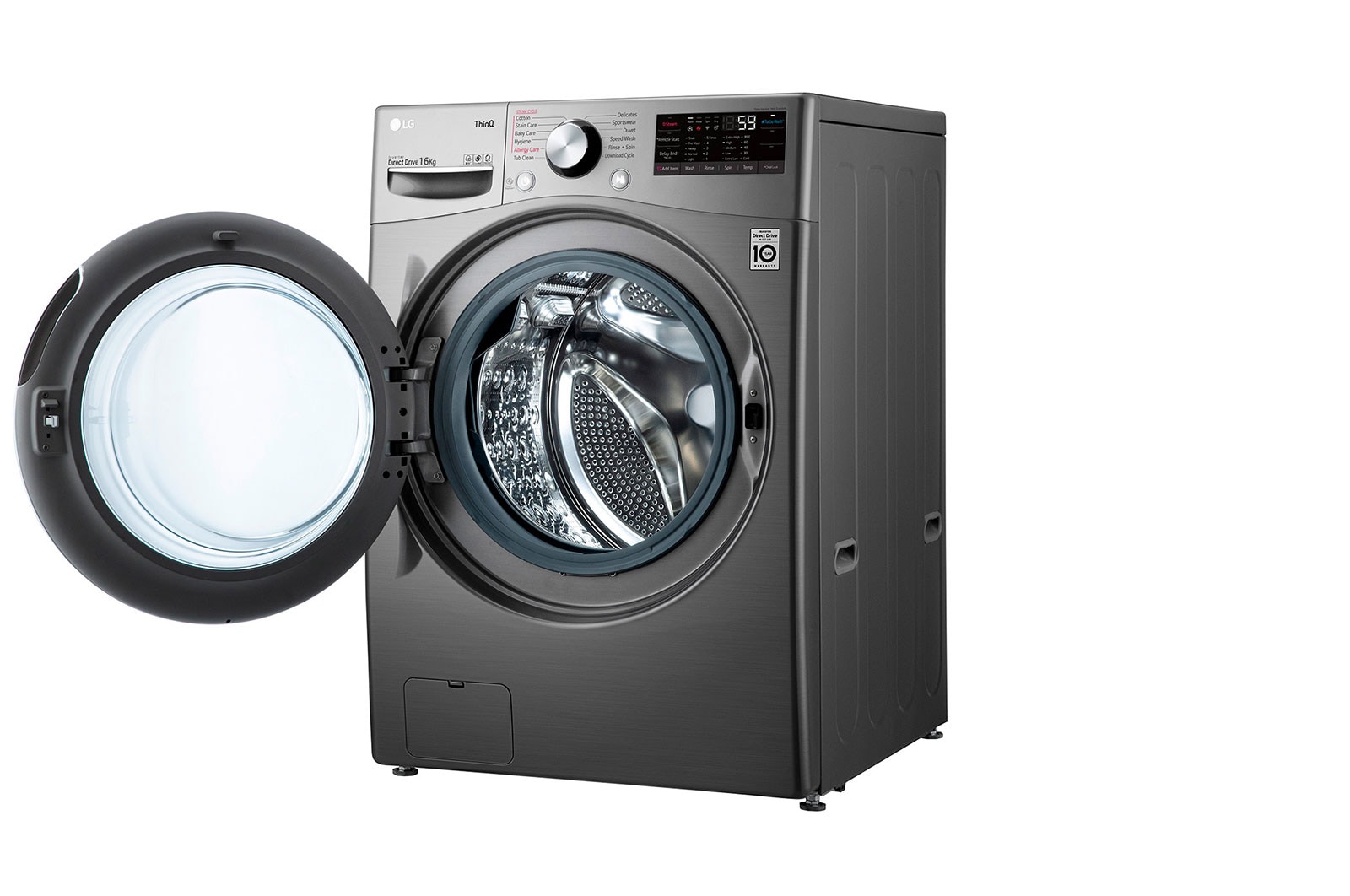 LG Lavadora Carga Frontal (16kg/35lbs) con Tecnología AI DD™ & TurboWash™ Color Silver, WO16EG2S6