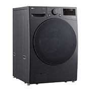 Lavadora LG wo16mg2s6p, vista frontal izquierda.