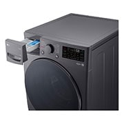 Lavadora LG wo16mg2s6p, vista izquierda contenedor de jabón.