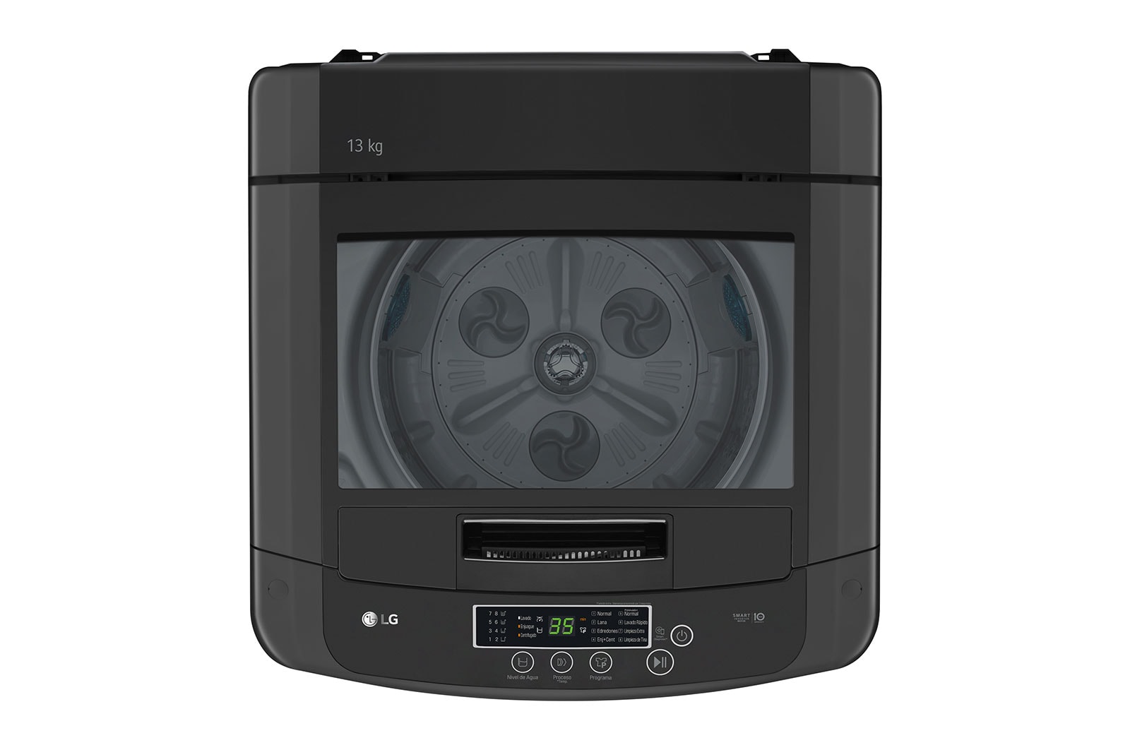 LG Lavadora Carga Superior WT13BPB 13Kg/28lbs - TurboDrum - Color Negro, WT13BPB