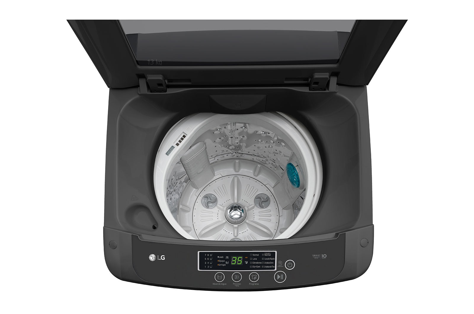 LG Lavadora Carga Superior WT13BPB 13Kg/28lbs - TurboDrum - Color Negro, WT13BPB