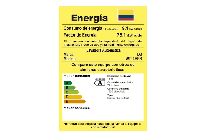 LG Lavadora LG Carga Superior 13Kg Negro TurboDrum™ Punch+3, WT13BPB