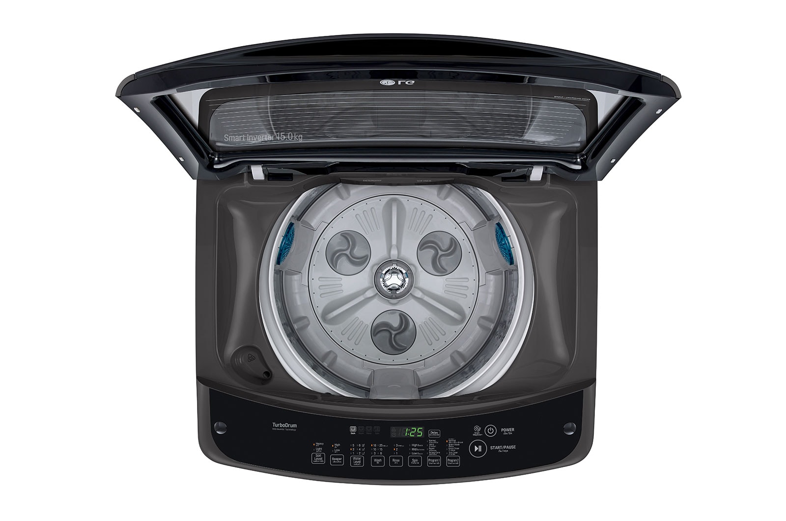 LG Lavadora Motor Smart Inverter 13Kg, Smart Motion+Turbo Drum™, Pre-lavado+Normal, Carga Superior, WT13BSBP
