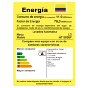 LG Lavadora Motor Smart Inverter 13Kg, Smart Motion+Turbo Drum™, Pre-lavado+Normal, Carga Superior, WT13BSBP
