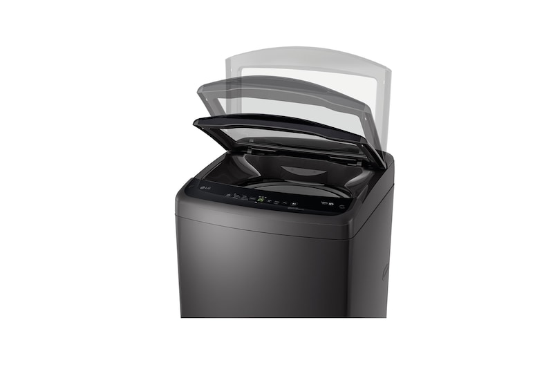 Detalle de la tapa abierta Vista frontal Lavadora Carga Superior LG WT16MVTB