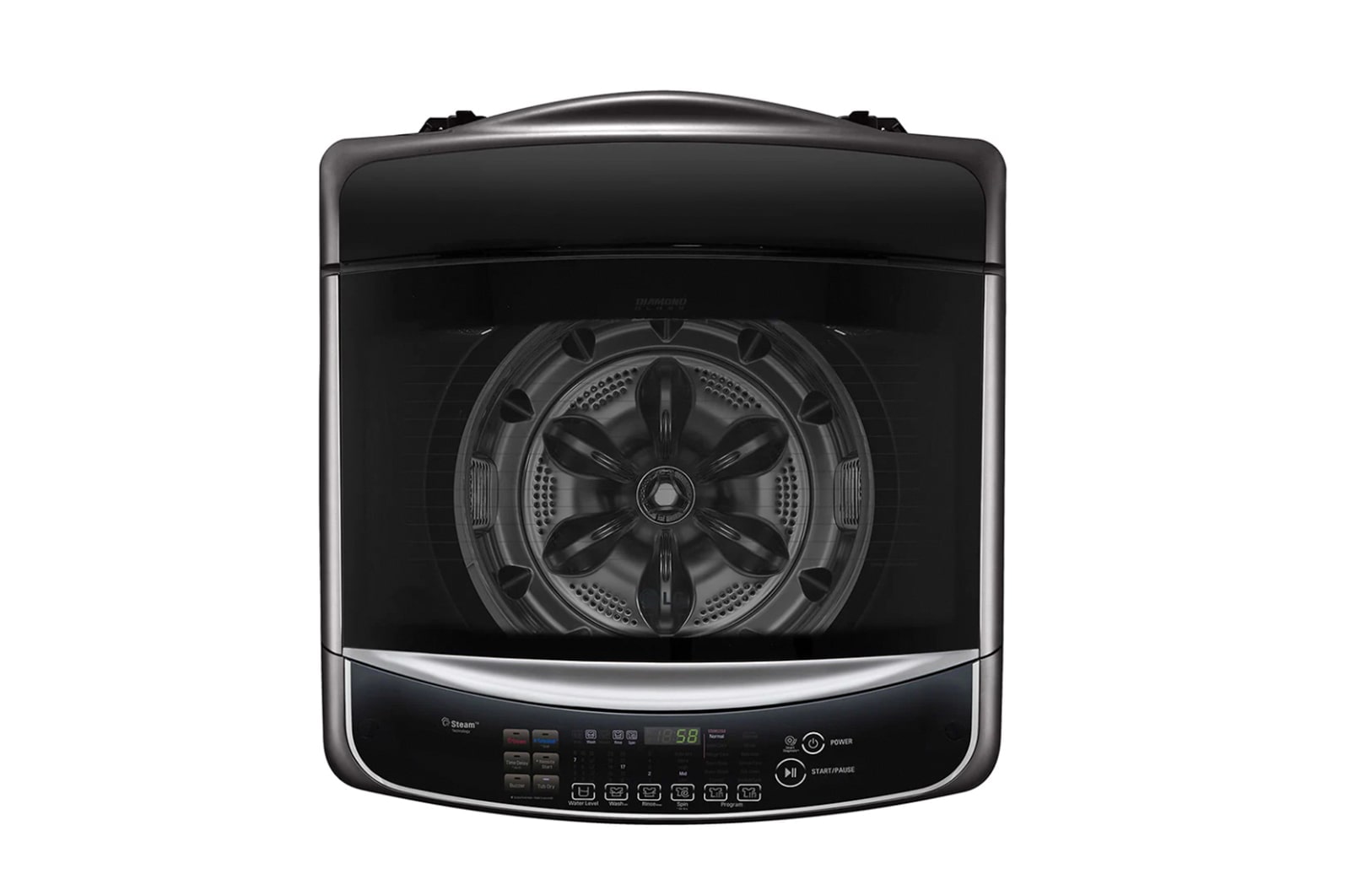 LG Lavadora Sapience HEDD 17kg Carga Superior, ThinQ, Color Negro “ Black Steel”, Tecnologia TurboWash 3D, WT17BSS6H1