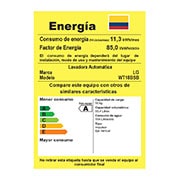 LG Lavadora LG Motor Smart Inverter, Smart Motion+Turbo Drum®, Pre-lavado+Normal, Carga Superior, 40lbs/18kg, color Negro, WT18BSB