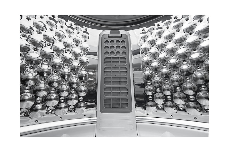 Lavadora LG WT18MV6, interior del tanque desde dentro.