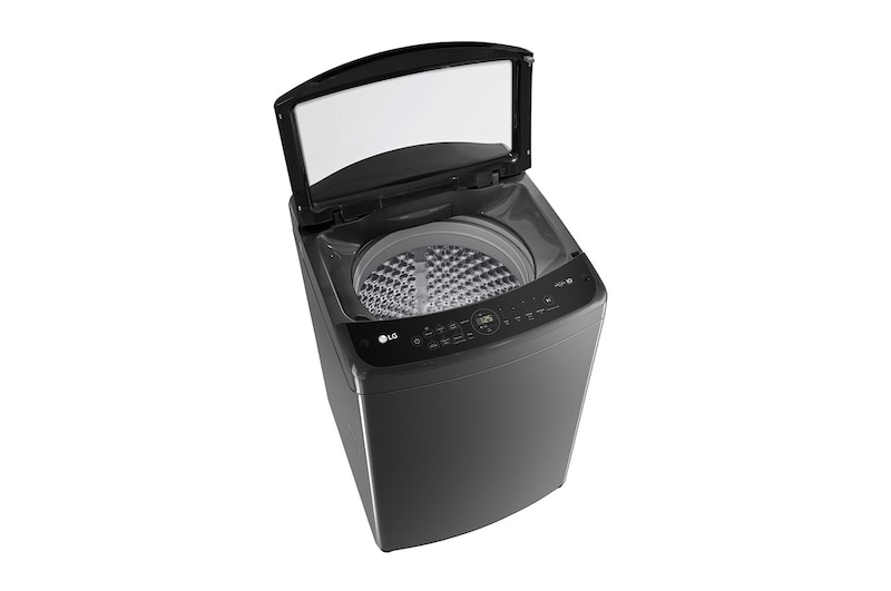 Lavadora LG WT18MV6, derecha desde arriba puerta abierta.