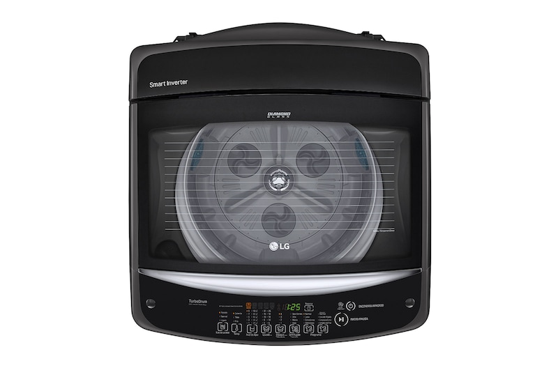 LG Lavadora LG Motor Smart Inverter, Smart Motion+Turbo Drum®, Pre-lavado+Normal, Carga Superior, 42lbs/19kg, color Negro, WT19BSB