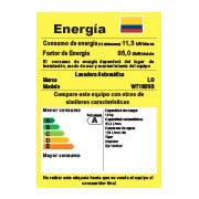 LG Lavadora LG Motor Smart Inverter, Smart Motion+Turbo Drum®, Pre-lavado+Normal, Carga Superior, 42lbs/19kg, color Negro, WT19BSB