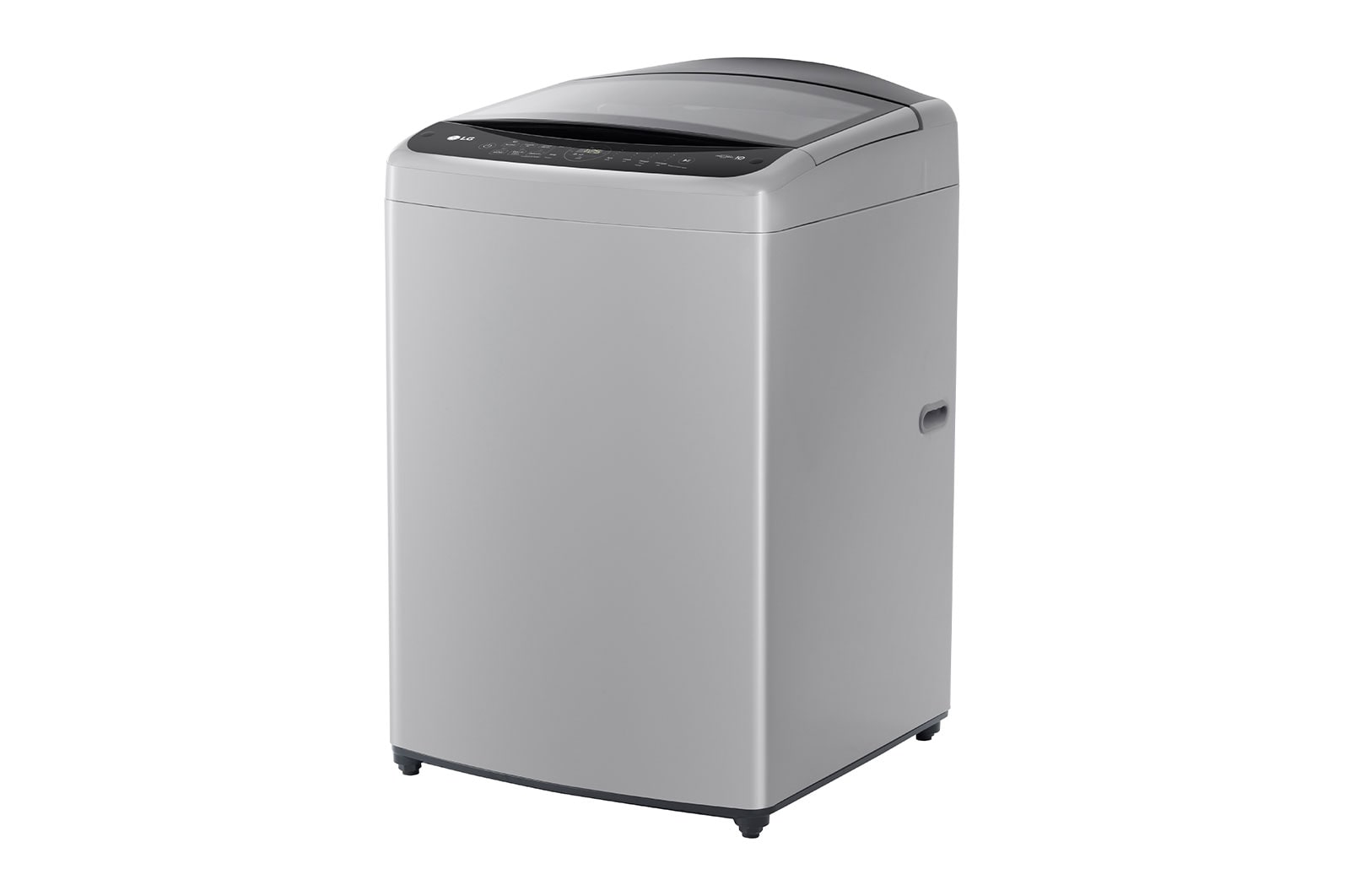 Lavadora LG WT19DV6, vista frontal izquierda.