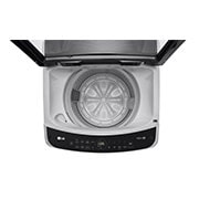 Lavadora LG WT19DV6, interior del tanque desde afuera alejado.