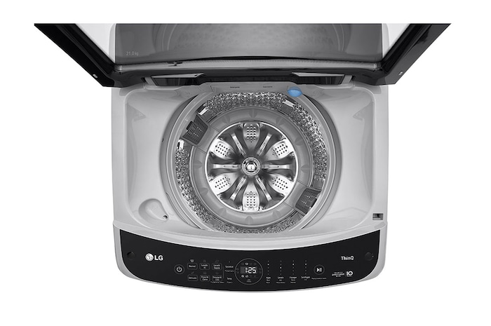 Lavadora LG wt21dv6, vista interior del tanque desde afuera alejado