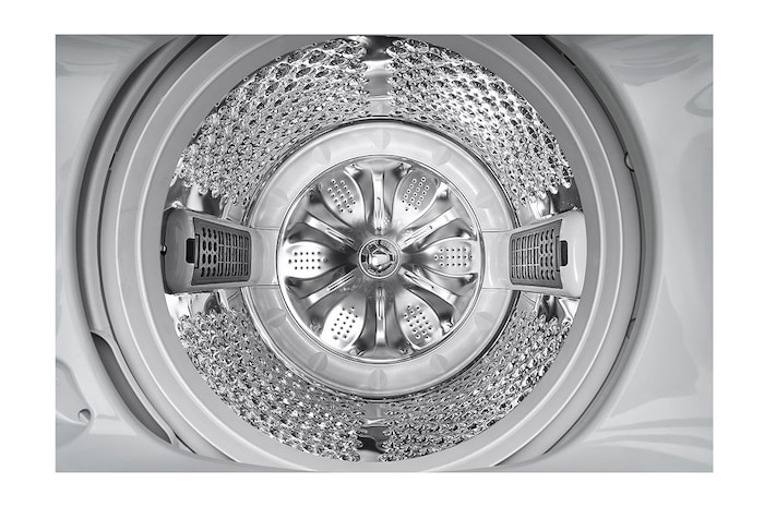 Lavadora LG wt21dv6, vista interior del tanque desde afuera.