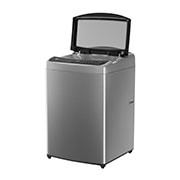 Lavadora LG WT21VV6 vista frontal derecha con puerta abierta.