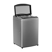Lavadora LG WT21VV6 vista frontal izquierda puerta abierta.