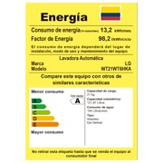 LG Lavadora LG Carga Superior con Agitador Inverter DD con 6 Motion DD 21 Kg - Blanco, WT21WT6HKA
