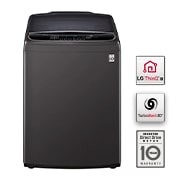 Vista frontal de Lavadora Carga Superior HEDD 22kg Carga Superior, Color Negro, Tecnología TurboWash 3D WT22BS6HP