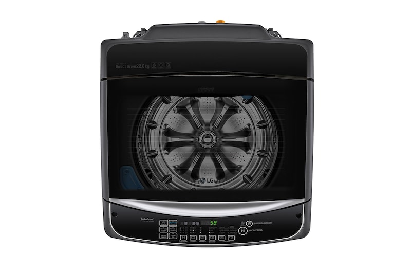 LG Lavadora Carga Superior HEDD 22kg Carga Superior, Color Negro, Tecnología TurboWash 3D, WT22BS6HP