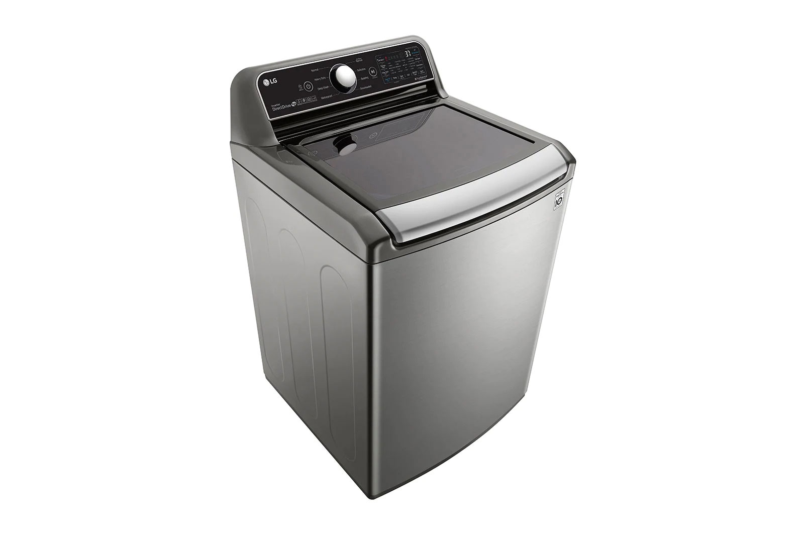 Lavadora LG WT23VT6HA vista frontal izquierda.