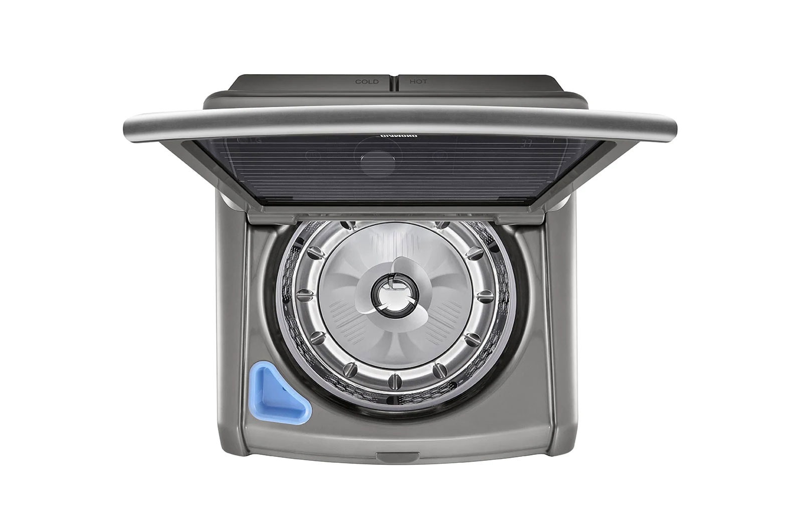 Lavadora LG WT23VT6HA vista superior del tanque desde lejos.
