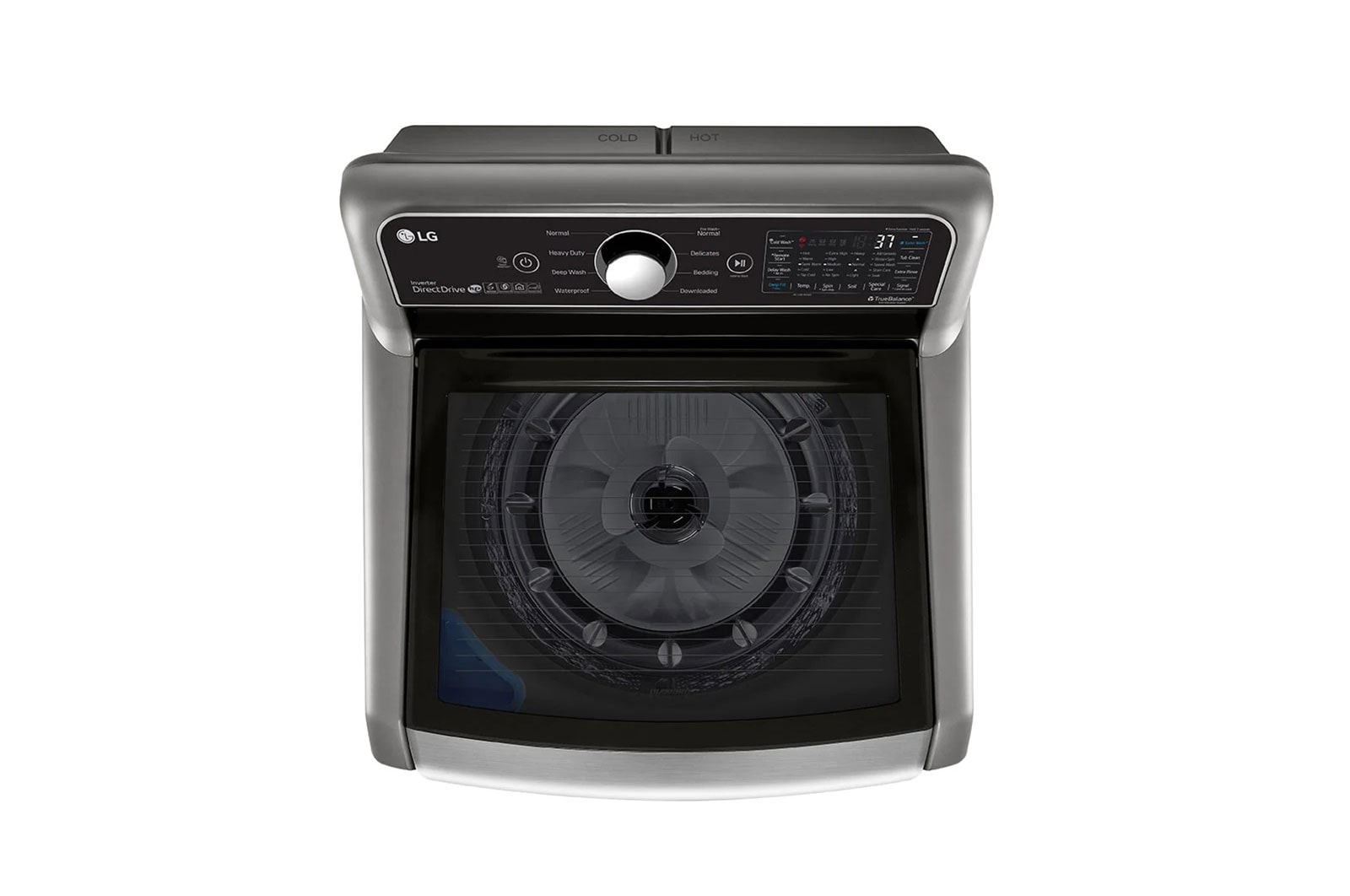 Lavadora LG WT23VT6HA vista superior.