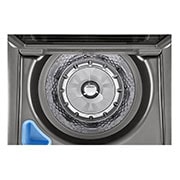Lavadora LG WT23VT6HA vista frontal con acercamiento al tanque.
