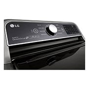 Lavadora LG WT23VT6HA vista lateral izquierda del panel de control.