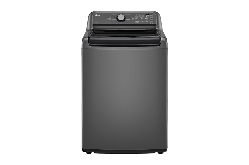 Vista frontal de Lavadora LG Carga Superior 25Kg Negro 6 Motion™ TurboWash3D™ WT25MT6HK