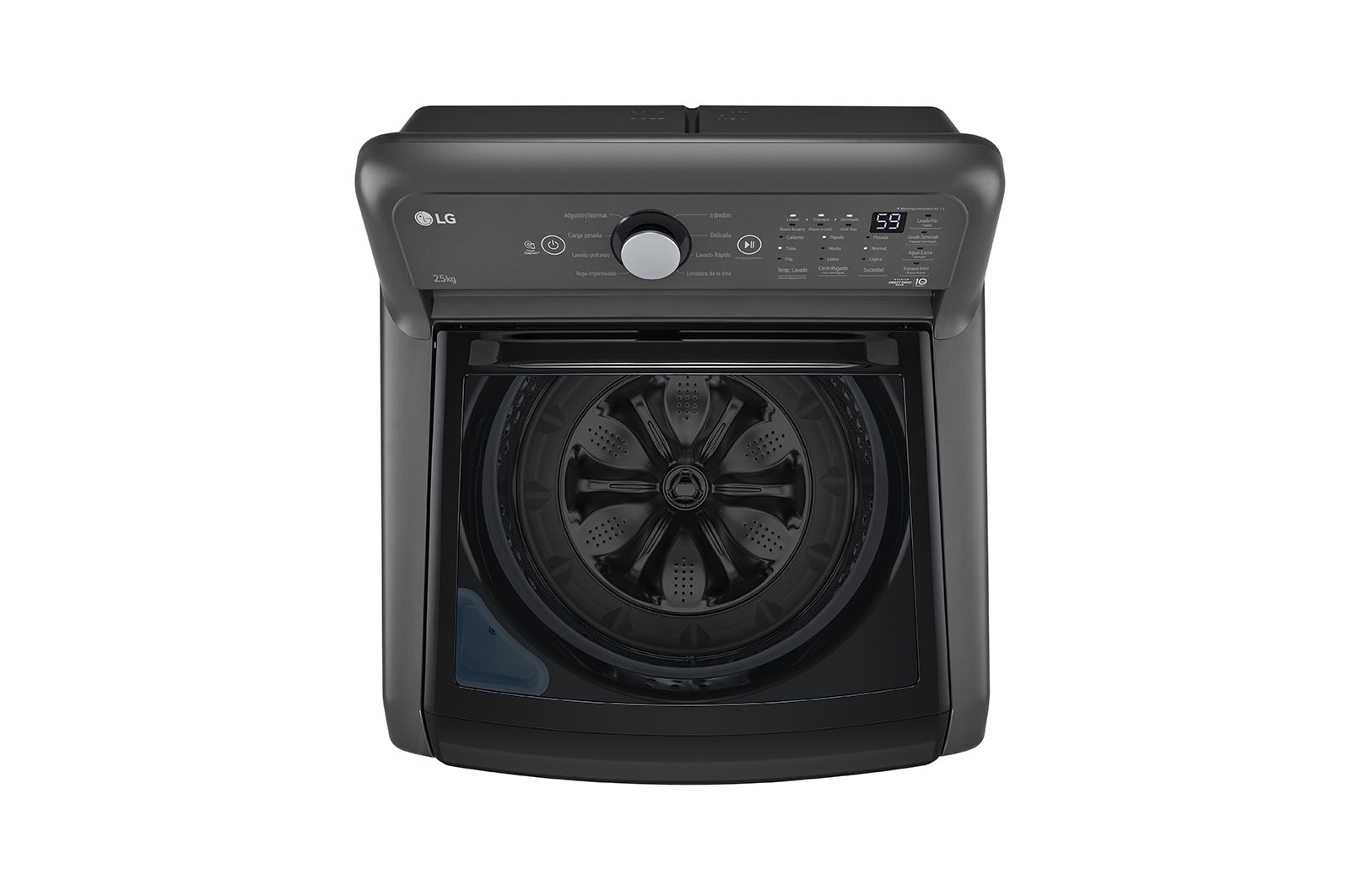 LG Lavadora Carga Superior WT25MT6HK 25Kg/5lbs - 6 Motion DD - Negro , WT25MT6HK