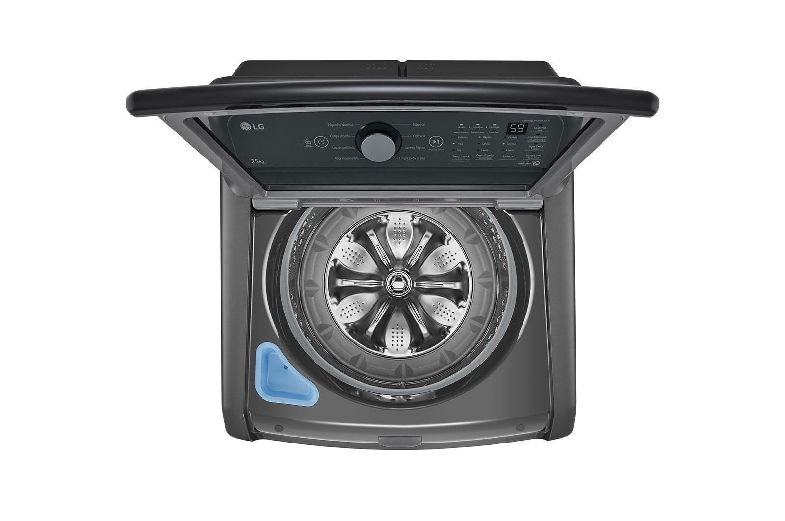 LG Lavadora Carga Superior WT25MT6HK 25Kg/5lbs - 6 Motion DD - Negro , WT25MT6HK