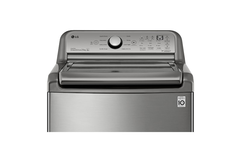 LG Lavadora LG Carga Superior Inverter DD con sistema 6 Motion DD 25 Kg - Silver, WT25VT6HK