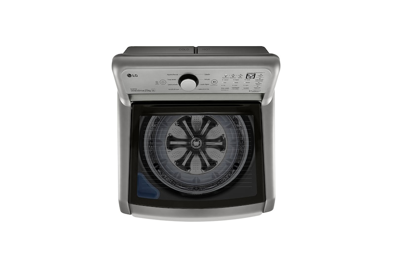 LG Lavadora LG Carga Superior Inverter DD con sistema 6 Motion DD 25 Kg - Silver, WT25VT6HK