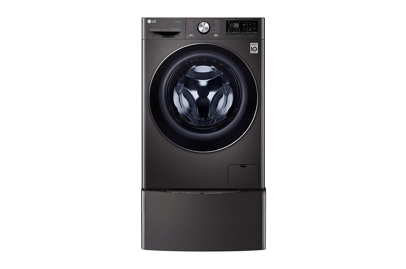 Vista frontal de Set TWINWash™ Lava-Secadora Capacidad Total 14kg/31lbs WD12BVC2S6C _WD2100CB TWD12BC2S