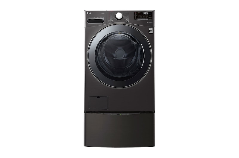 Vista frontal de Set TWINWash™ Lava-Secadora Capacidad Total 25,5kg/56lbs WD22BV2S6B_WD100CB TWD22BV2S