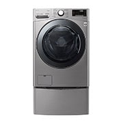 Vista frontal de Set TWINWash™ Lavadora Capacidad Total 25,5kg/56lbs WM22VV2S6B_WD100CV TWO22VV2S