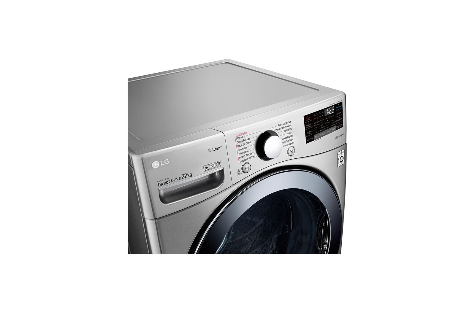 LG Set TWINWash™ Lavadora Capacidad Total 25,5kg/56lbs WM22VV2S6B_WD100CV, TWO22VV2S